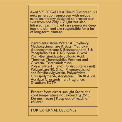 Aveil Heat Shield Gel Sunscreen SPF 50 With PA+++