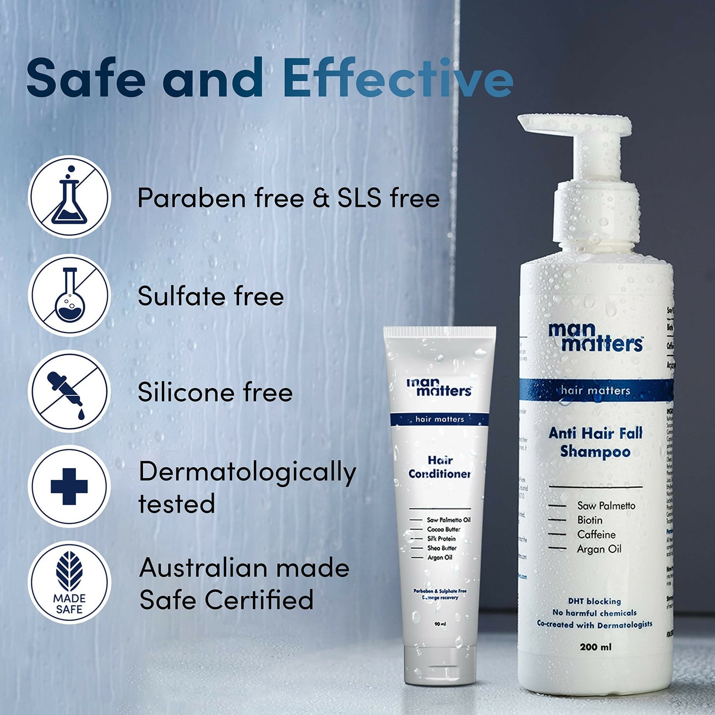 Man Matters Anti Hair Fall Shampoo And Conditioner For Men