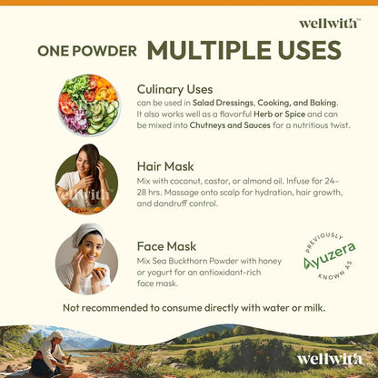 Wellwith Himalayan Sea Buckthorn Dry Berry Powder