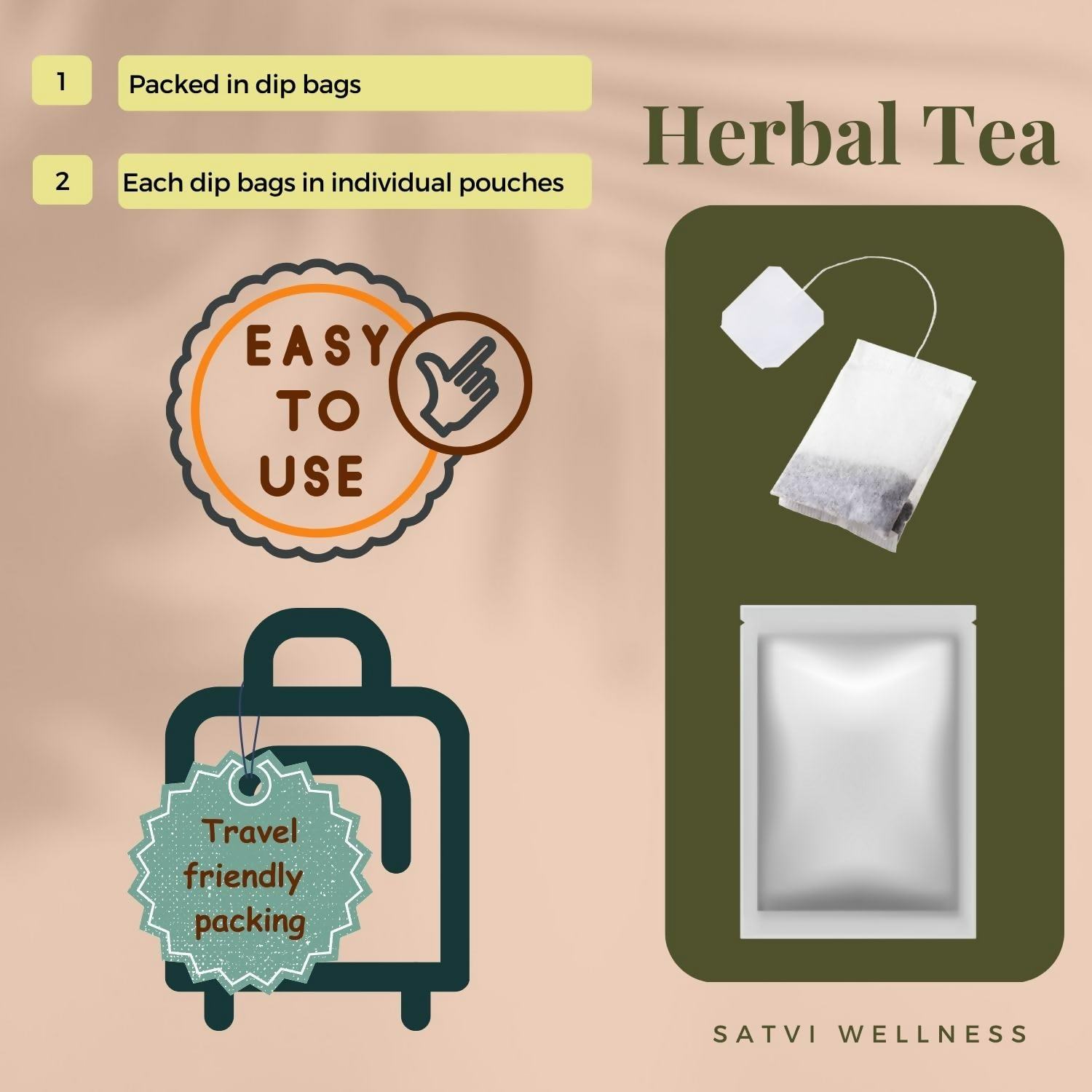 Satvi Wellness Sariva Tea Ananthamool Sariba Herbal Tea Bags