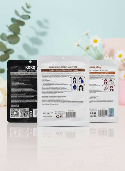 Brand born 4-in-1 Whitening Facial Mask Combo