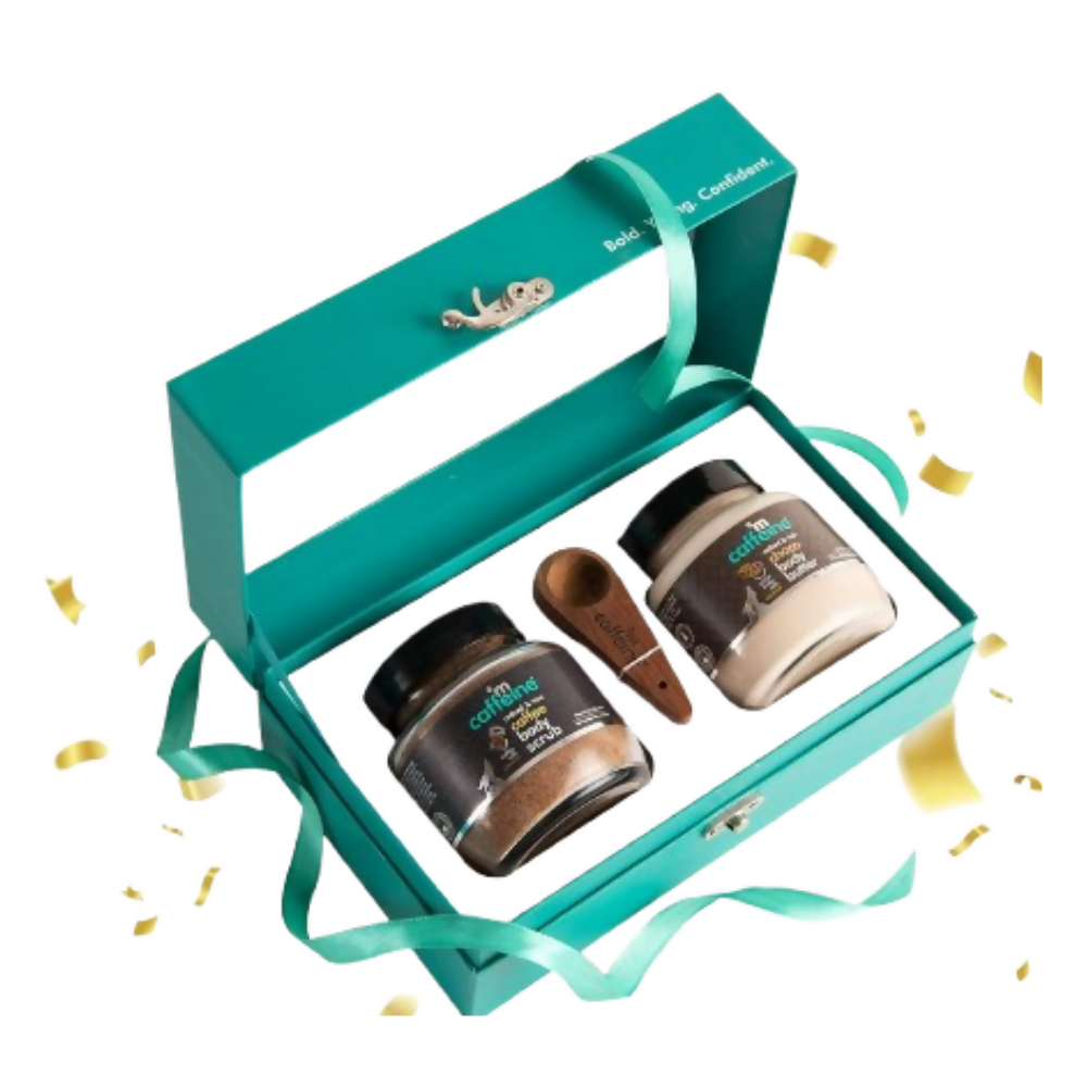 mCaffeine Body Polishing Kit For Women & Men with Body Scrub & Body Butter Premium