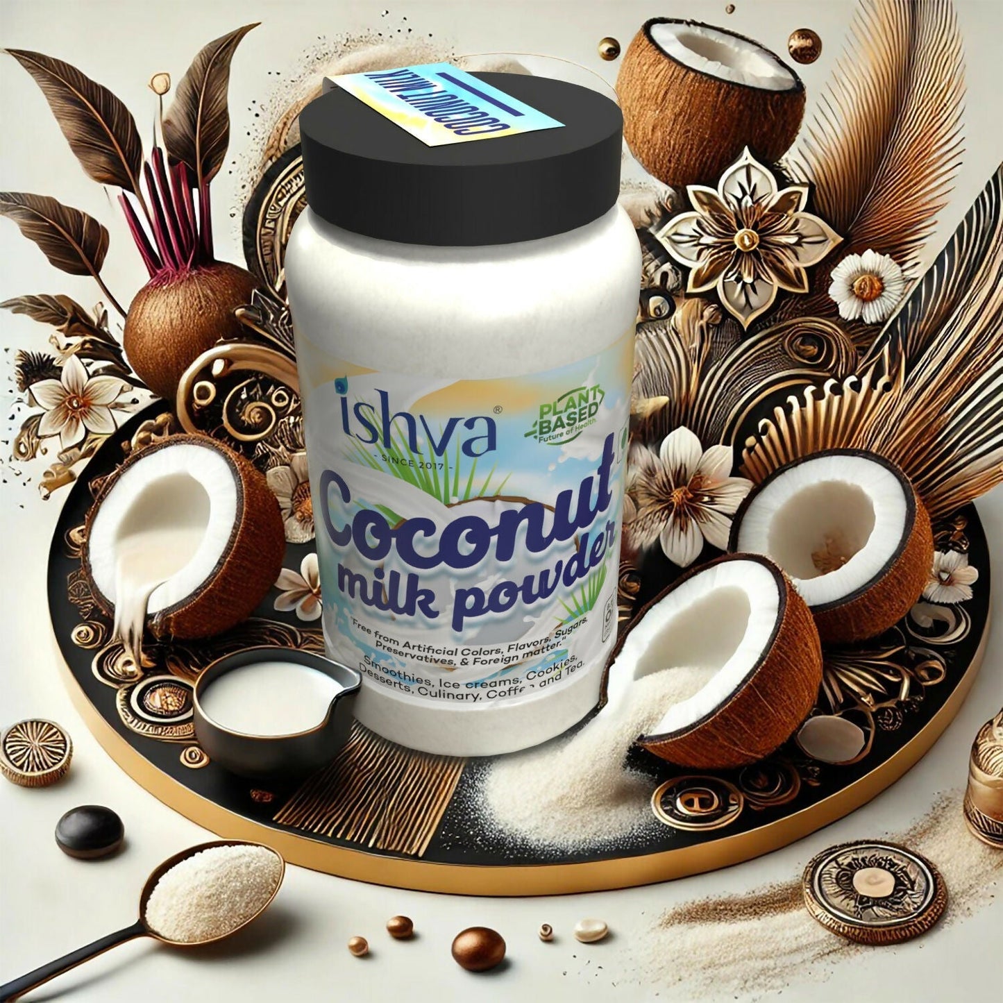 Ishva Coconut Milk Powder Jar Bottle