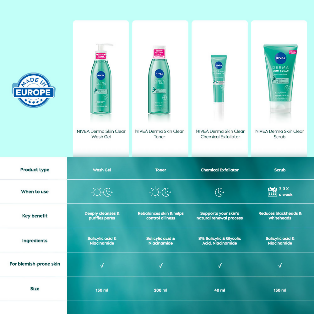 Nivea Derma Skin Clear Face Wash Gel