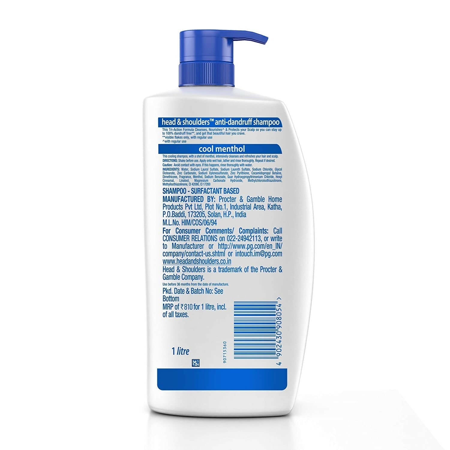 Head & Shoulders Cool Menthol Anti Dandruff Shampoo