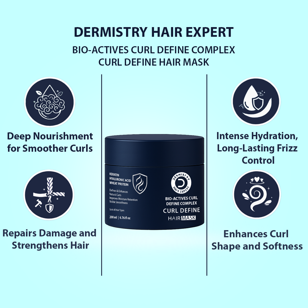 Dermistry Bio Actives Curl Define Complex Curly Hair Defining Shampoo & Mask