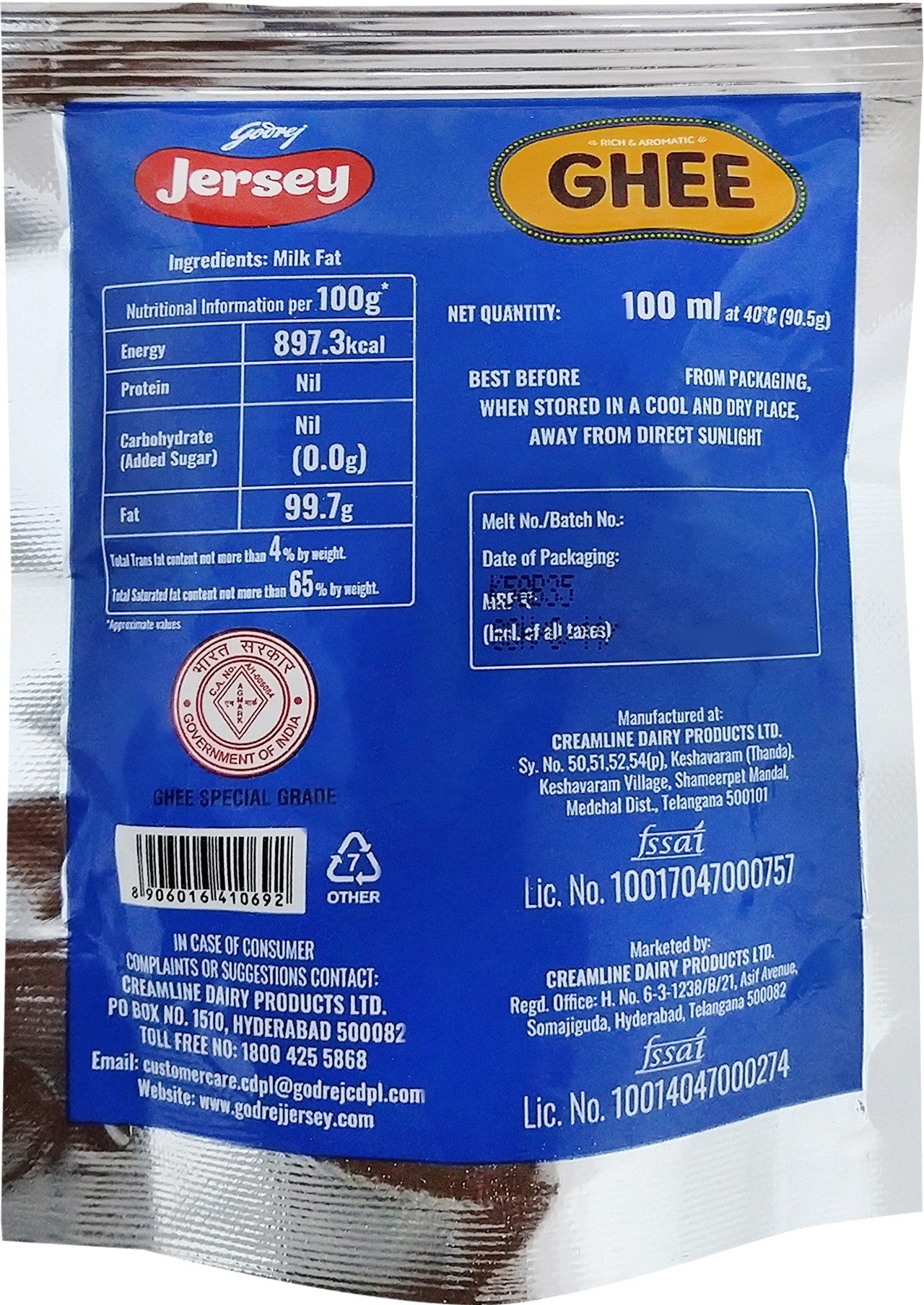 Godrej Jersey Ghee | Homemade Organic Authentic Ghee | Natural & Pure Ghee