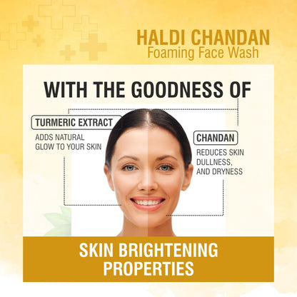 Nuerma Science Haldi Chandan Foaming Face Wash | Improve Skin Texture & Reduces Acne
