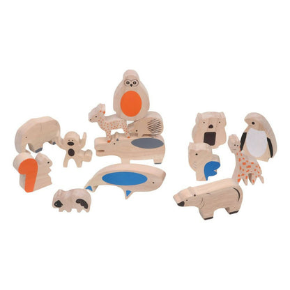 Matoyi Balancing Animals & Rainbow Stacker Combo