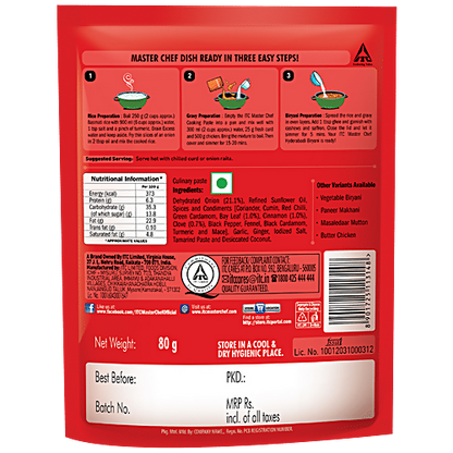 ITC Master Chef Hyderabadi Biryani Cooking Paste