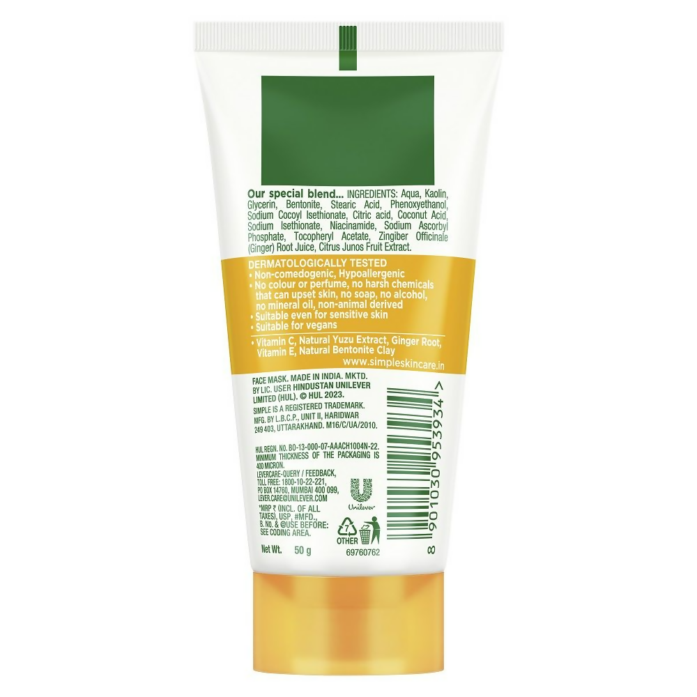Simple Protect N Glow Vitamin C Brighten Clay Mask