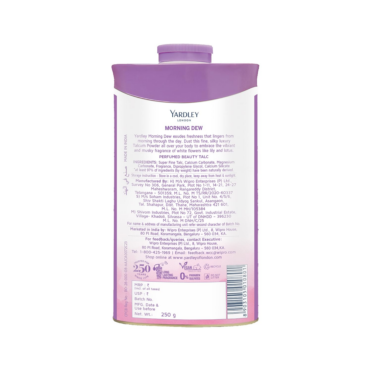 Yardley London Morning Dew Perfumed Talc For Women