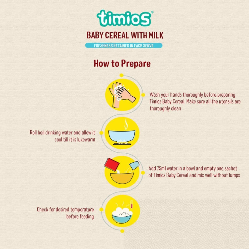 Timios Organic Wheat Banana Baby Cereal