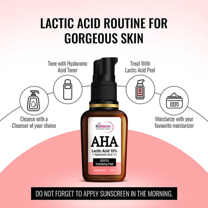 St.Botanica AHA Lactic Acid 10% + Hyaluronic Acid 1% Gentle Exfoliating Peel
