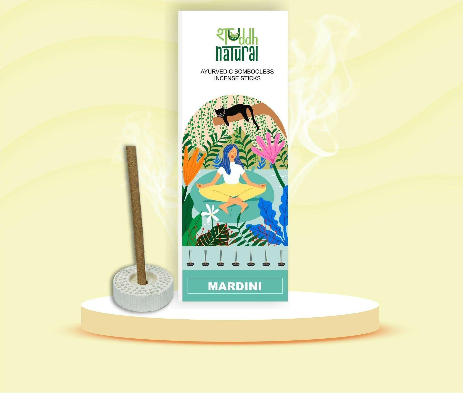 Shuddh Natural Lemongrass & Eucalyptus Bambooless Incense Sticks