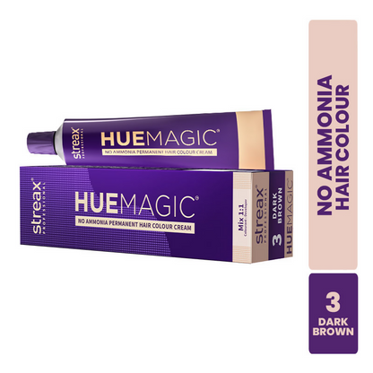 Streax Professional HueMagic Permanent Hair Colour - 3 Dark Brown