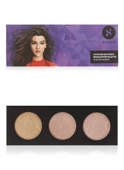 Sugar Contour De Force Highlighter Palette - 01 Glow Genius