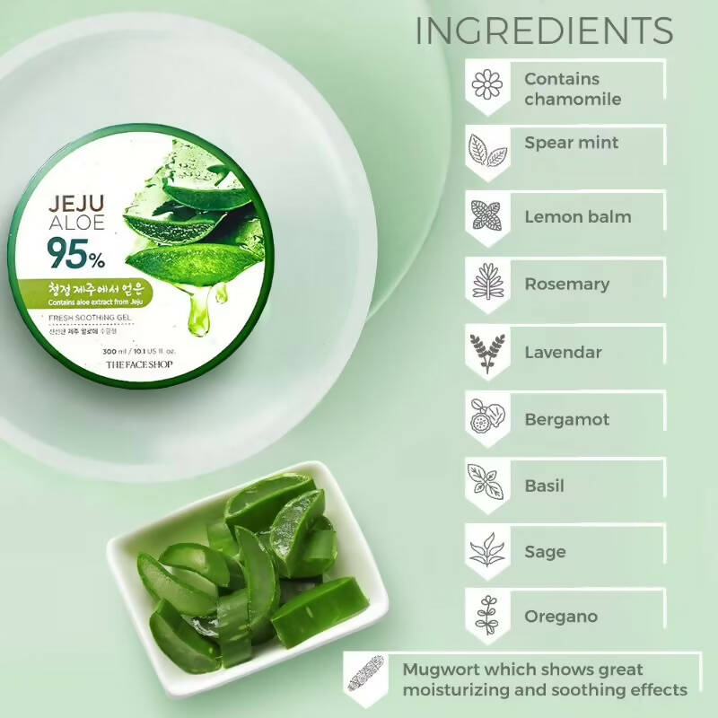 The Face Shop Jeju Aloe Fresh Soothing Gel - Korean Skincare