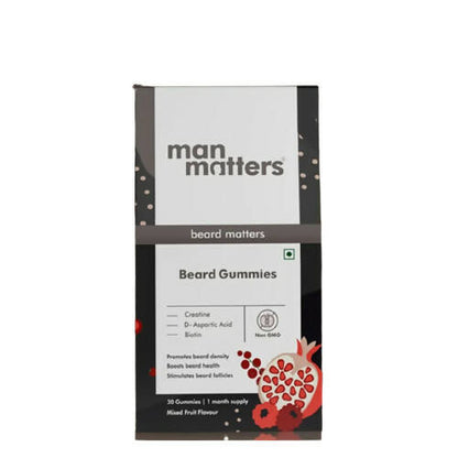 Man Matters Beard Growth Gummies, Promotes Beard Density