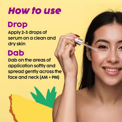 PLIX The Plant Fix Glutathione Skin Glow Effervescent Tablets And Pineapple Serum Combo