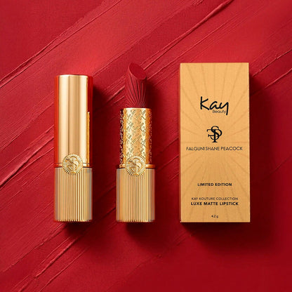 Kay Beauty x Falguni Shane Peacock Luxe Matte Lipstick - Crimson Silk