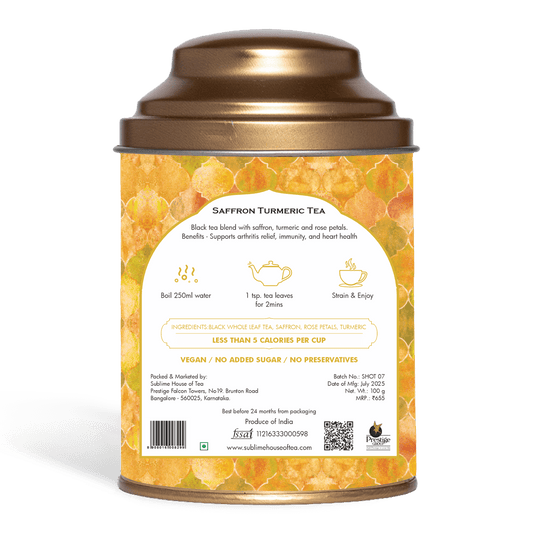 Sublime Inspiring Awe Saffron Turmeric Tea