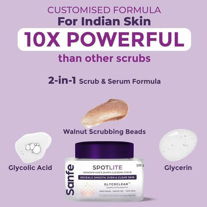 Sanfe Spotlite Ingrown Hair & Bumps Clearing Body Scrub