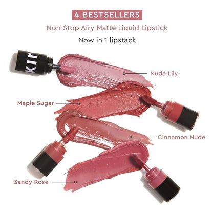 Kiro Four Play Non-Stop Airy Matte Liquid Lip Stack