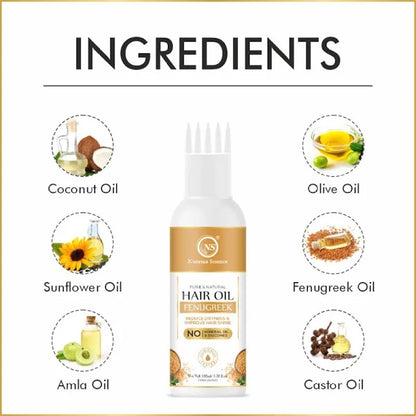 Nuerma Science Fenugreek Hair Oil to Reduce Dryness & Improve Hair Shine