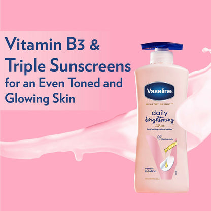 Vaseline Healthy Bright Daily Brightening Body Lotion & Sun Protect SPF 30 Body Lotion Combo