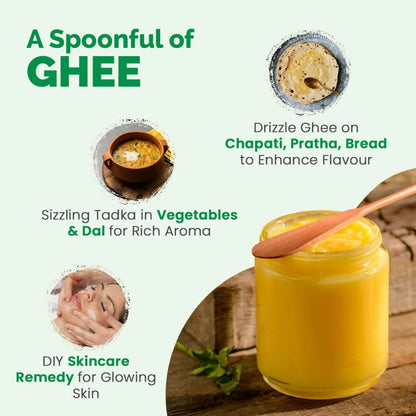 Auric A2 Bilona Desi Cow Ghee - Pure Brijwasi Ghee - Bilona Curd Churned