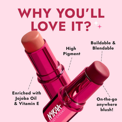 Nykaa Cosmetics Get Cheeky Blush Stick - Rosy Rush