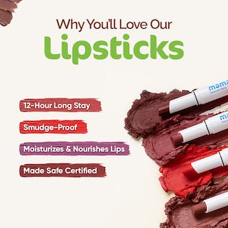 Mamaearth Moisture Matte Long Stay Lipstick-Raspberry Scarlet - Limited Time Offer
