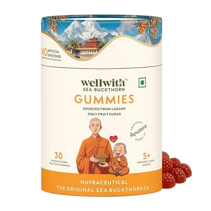 Wellwith Sea buckthorn Vitamin C Rich, multivitamin supplement, Immunity Gummies