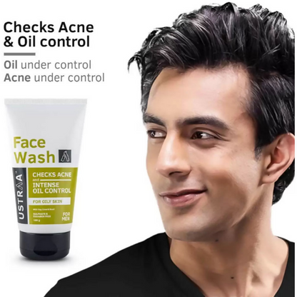 Ustraa Face Wash - Oily Skin (Checks Acne & Intense Oil Control)