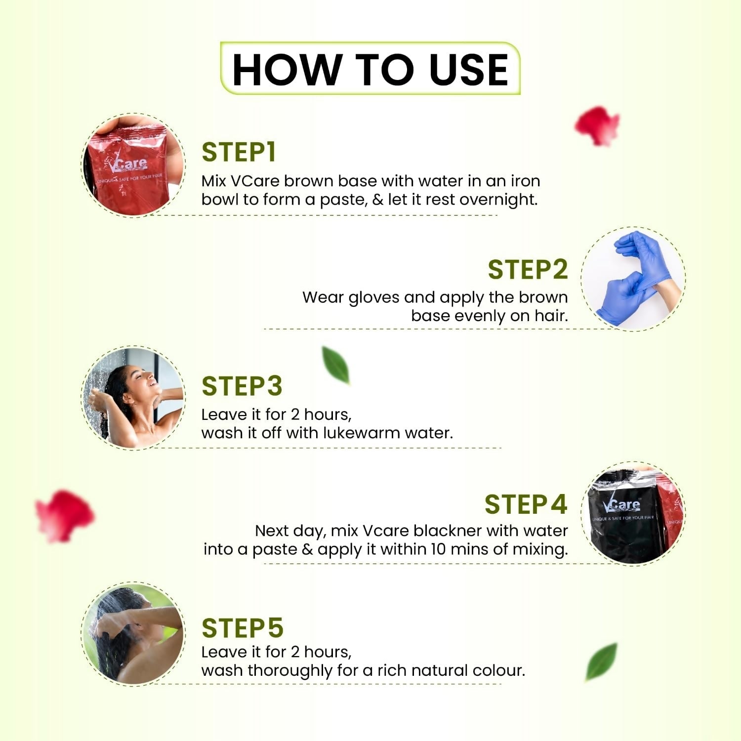 VCare Natural Herbal Hair Dye Powder