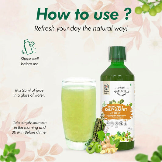 Farm Naturelle Immunity Kalp Amrit Juice - Strong Herbal Blend