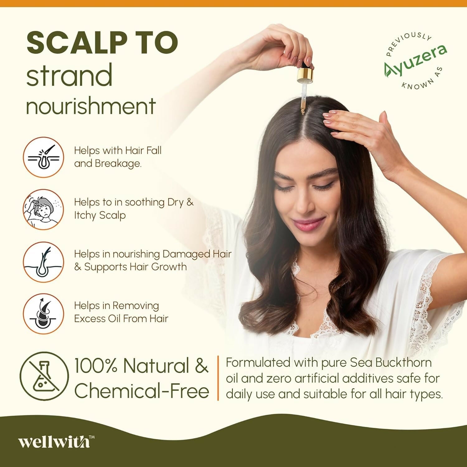 Wellwith Sea Buckthorn Berry Oil Face & Hair Serum