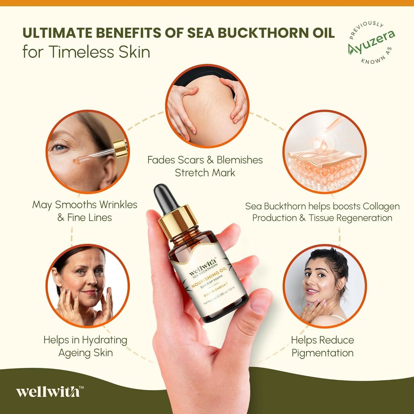 Wellwith Sea Buckthorn Berry Oil Face & Hair Serum