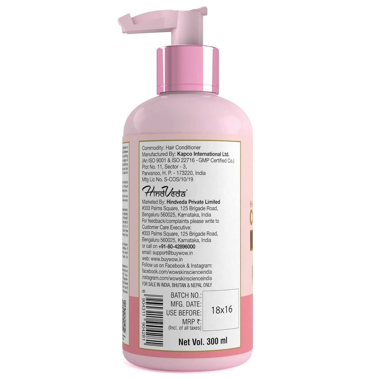 WOW Skin Science Himalayan Rose Conditioner For Volumnising Hair, Anti Smelly Scalp