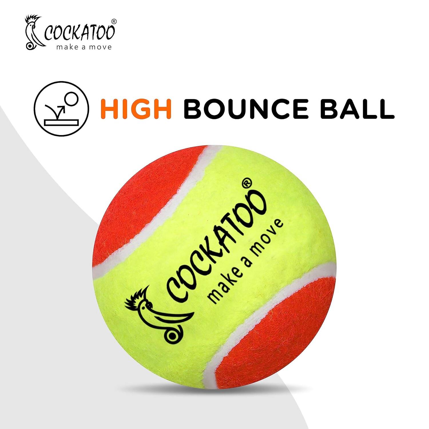 Cockatoo Rubber Cricket Tennis Ball (Pack of 2) - Limited Time Offer