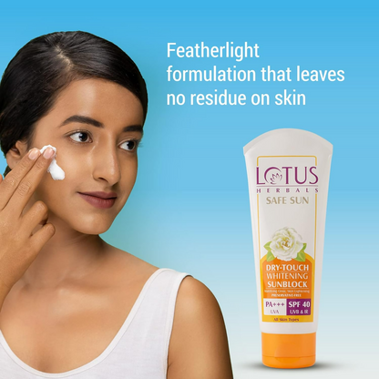 Lotus Herbals Safe Sun Dry Touch Whitening Sunscreen SPF 40 PA+++