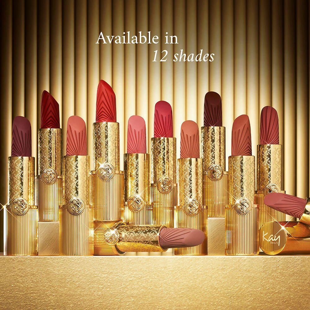 Kay Beauty x Falguni Shane Peacock Luxe Matte Lipstick - Peach Zardosi