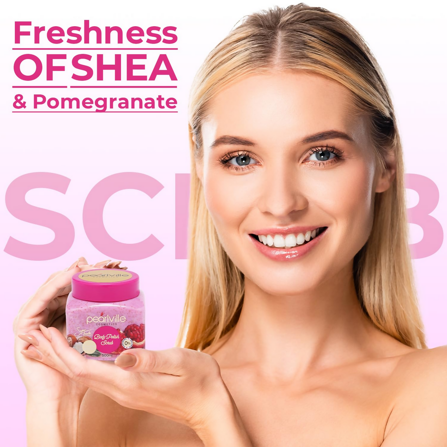 Pearlville Super Foods Collection Pomegranate Shea Butter Body Polish Scrub