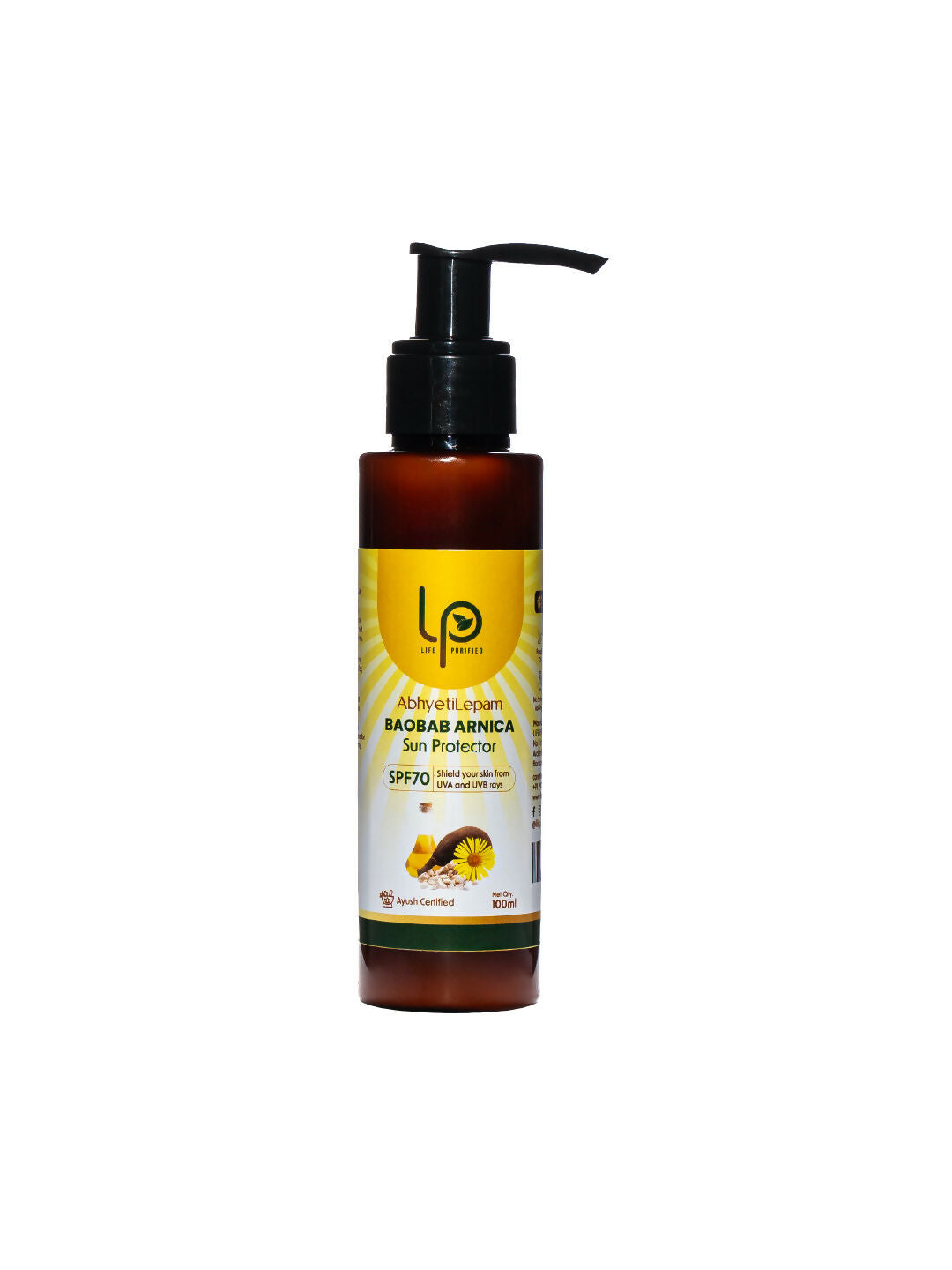Life Purified Abhyetilepam Baobab Arnica Sun Protector SPF 70 Pa++++