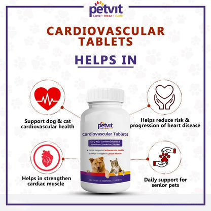 Petvit Cardiovascular Dog Supplement Tablets