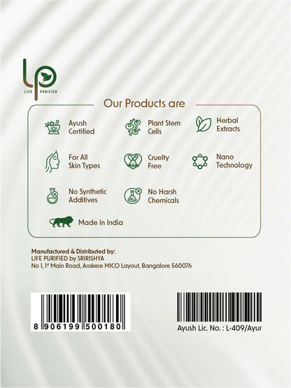 Life Purified Bahyasnehana Almond Oat Moisturiser - Body Lotion - Saffron