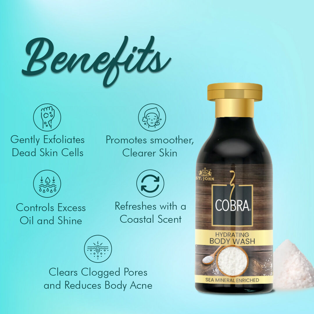 ST.JOHN Cobra Sea Mineral Enriched Body Wash Refreshing & Hydrating Deep Cleansing with Oceanic Minerals For All Skin Types