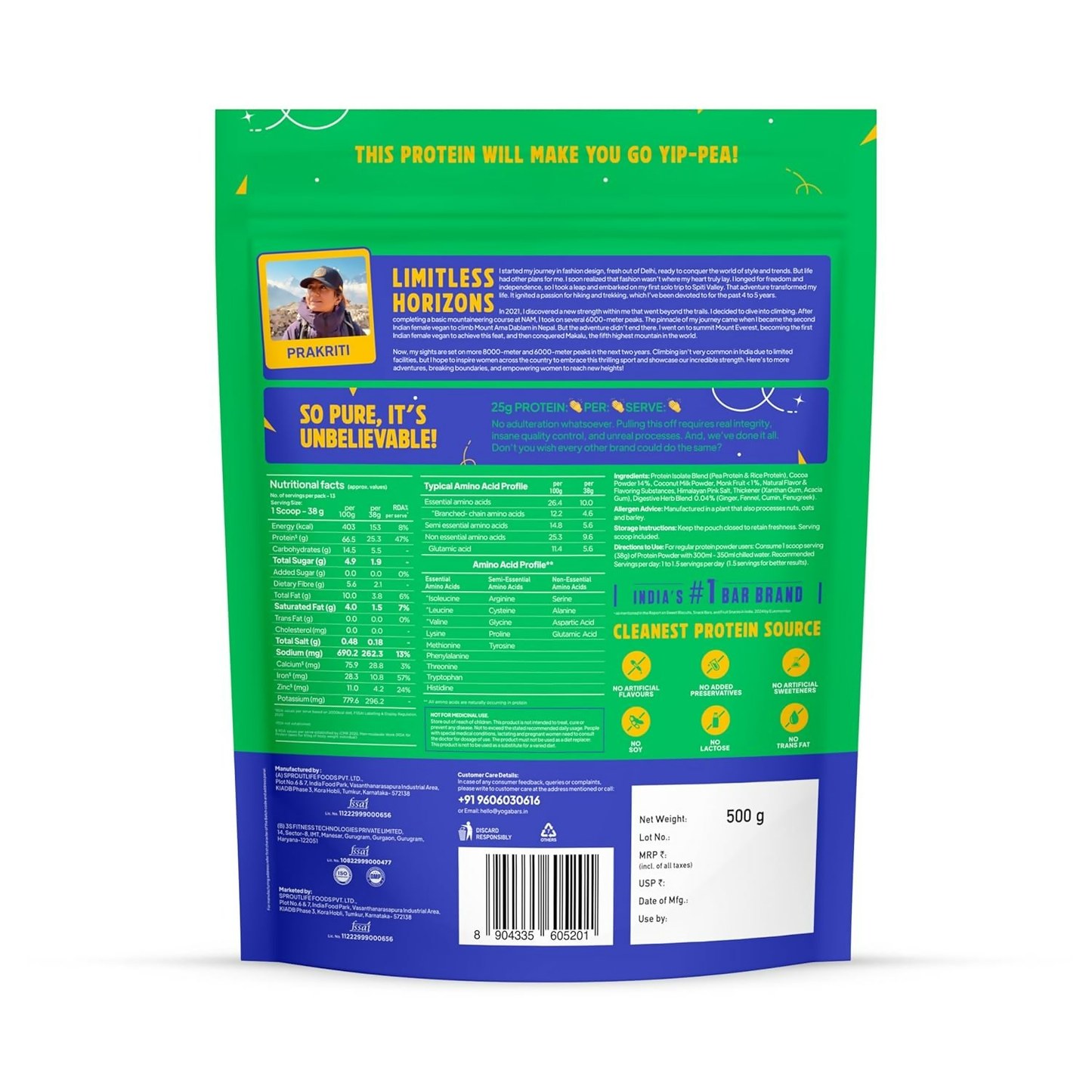 Yoga Bar ProClean Plant Protein Powder