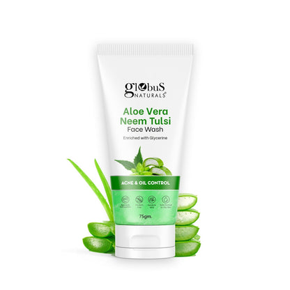 Globus Naturals Aloe vera Neem Tulsi Enriched With Glycerin & Oil Control Formula